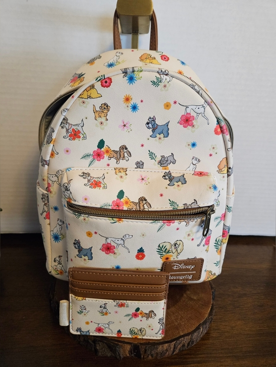 Loungefly Other - Loungefly Disney Pets & Florals Mini Backpack W/matching Card Case
